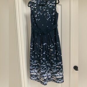 Jil Sander Navy Stylish Navy Pixelated Dress
